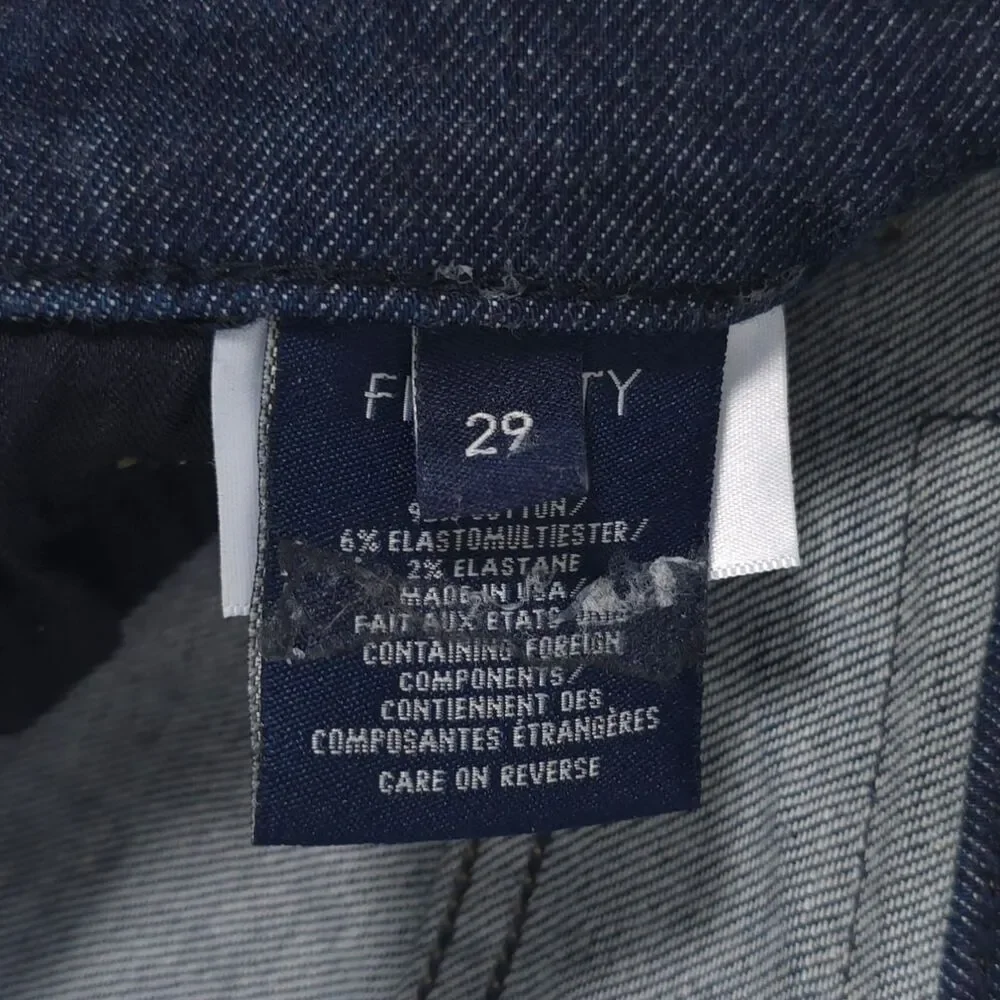 FIDELITY Men's SELVEDGE Jeans‎ TORINO Oxford 29x34 Slim Stretch Dark USA MADE